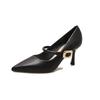 Women's Single Shoes 2024 New Spring and Autumn Temperament Classic Fashion Versatile Pointed Toe Stiletto High Heels for Women