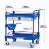 ABS Stainless Steel Small Hospital Storage and Beauty Trolley