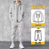 Men's Velvet-Enhanced Korean Style Casual Sports Suit – Trendy, Handsome Autumn/Winter One-Piece Sweater Set