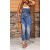 Fashion and Casual One-piece Shoulder Strap Jeans for Women