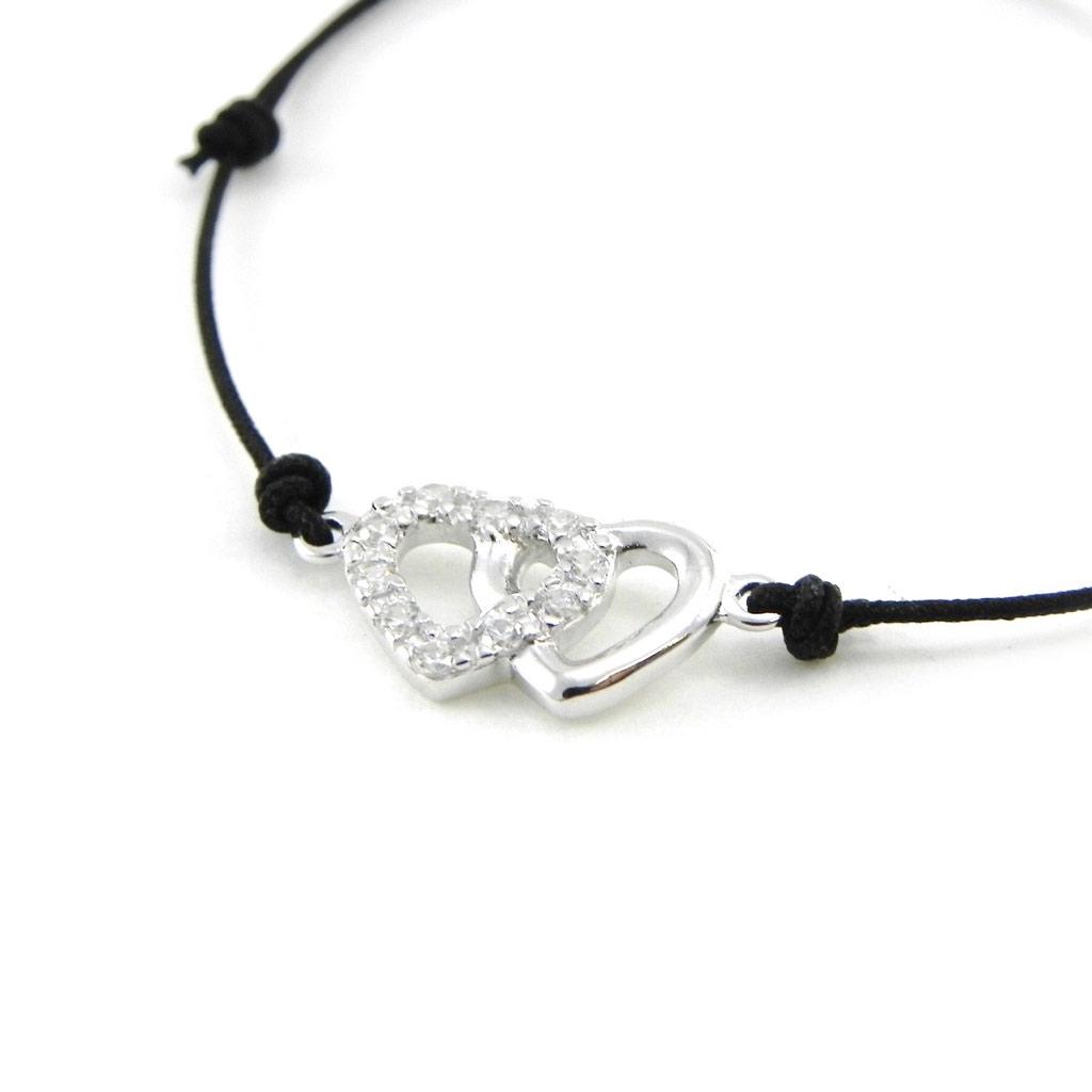 Les Trésors De Lily [I9112] - Черный серебряный браслет «Любовь»