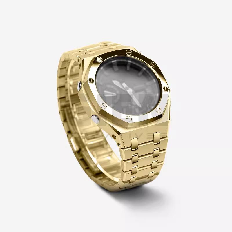 Комплект ремешка из нержавеющей стали 316L Для Casio G-SHOCK farm oak GA2100/GA2110 GA-2100 GA-B2100 металлический корпус ремешок мужской браслет