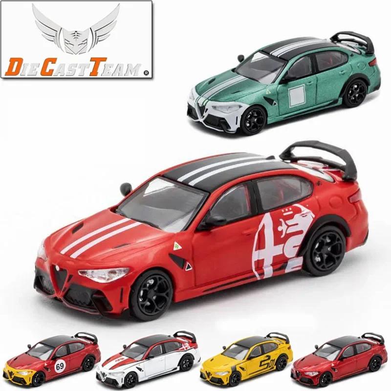 QGDM1 DCT 1/64 Alfa Romeo Giulia Juliet GTA Car Alloy Motor Vehicle Diecast Metal Model Kids Xmas Gift Toys for Boys