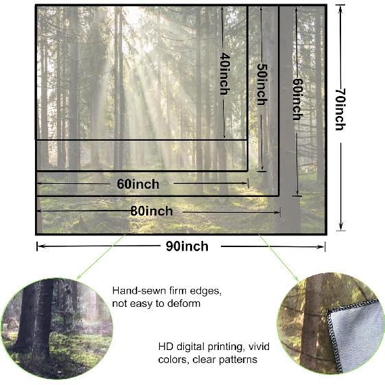 Onivein Forest Tapestry Nature Sunlight Streaming Through Green Trees Wall Hanging for Bedroom Living Room Office Decor 60 x 50 Inches