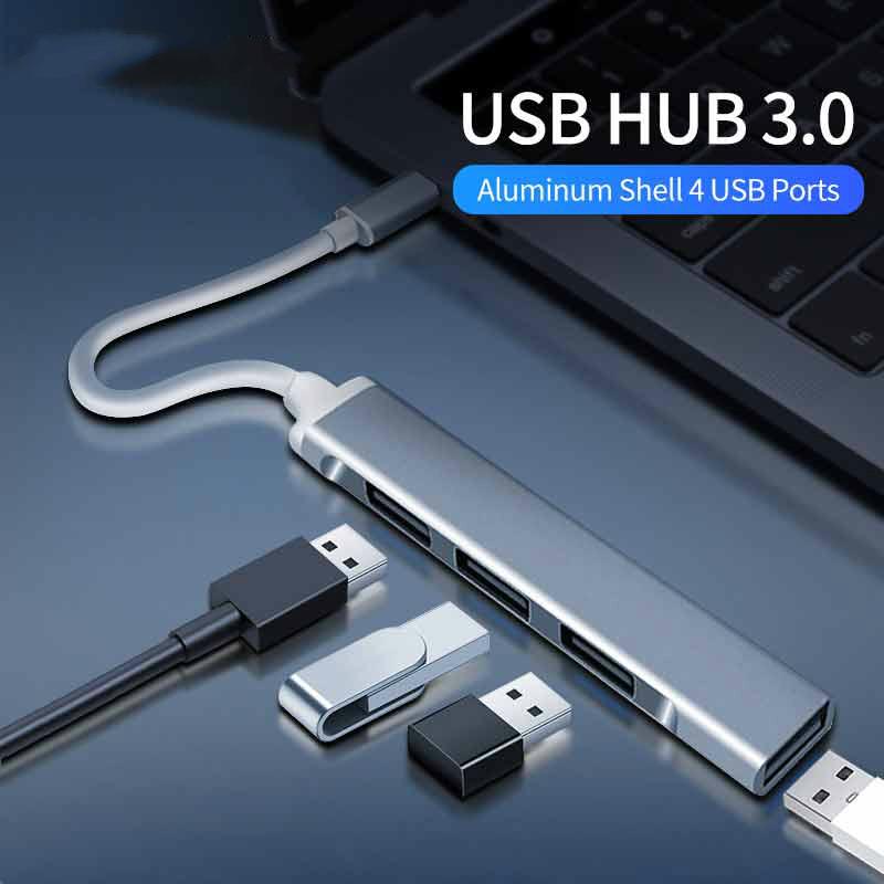 FONKEN USB-концентратор 4 порта Otg Usb C 3,0 разветвитель для Lenovo Xiaomi Macbook Pro зарядка передачи данных металлический удлинитель кабеля для USB-устройств