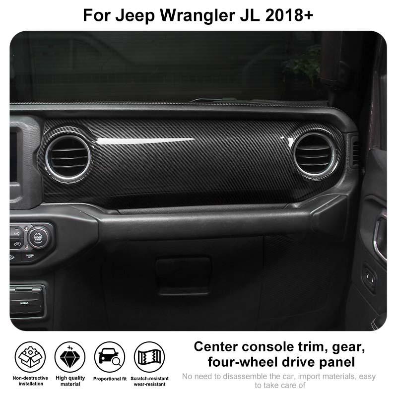 Украшение центральной консоли, переключение передач, привод на 4 колеса, наклейка на панель для Jeep Wrangler JL для JT Gladiator 2018, аксессуары для салона автомобиля