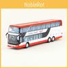 Модель автобуса, игрушечный автомобиль из сплава со светом и звуком для детской игровой комнаты
