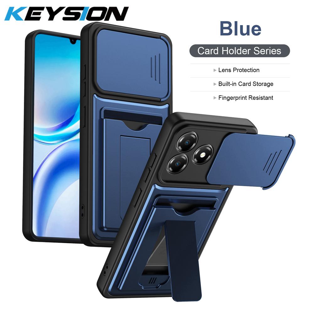 KEYSION Чехол-кошелек с держателем для карт для ZTE Blade A36, с защитой камеры, подставкой, противоударная задняя крышка для Blade A36