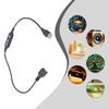 50cm Adjustable Timer Switching USB Cable Cord 1 To 30 Minutes Auto Countdown Shutoff For LED Lights, Fan, Kitchen