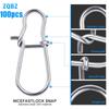 100PCS Hot Line tackle Durable 12mm-33.5mm Fast lock  Fishing Hanging Snap Barrel Swivel Connector