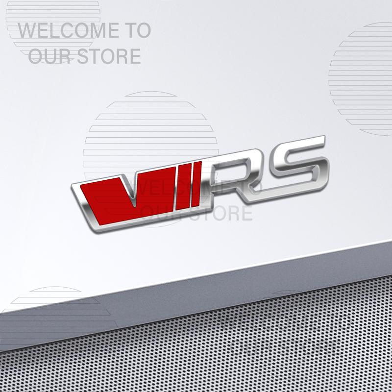 JBIW9 Car Decor Metal VRS Lettering Front Grille Emblem 3D Sticker For Skoda Octavia Kamiq Kodiaq Karoq Superb Fabia Rear Trunk Decals