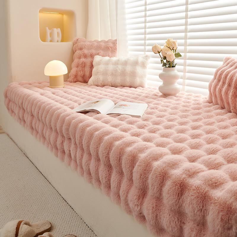 Зимняя утолщенная подушка в стиле Ins, оконная подушка с кроликом, плюшевая подушка для балкона, спальни, татами