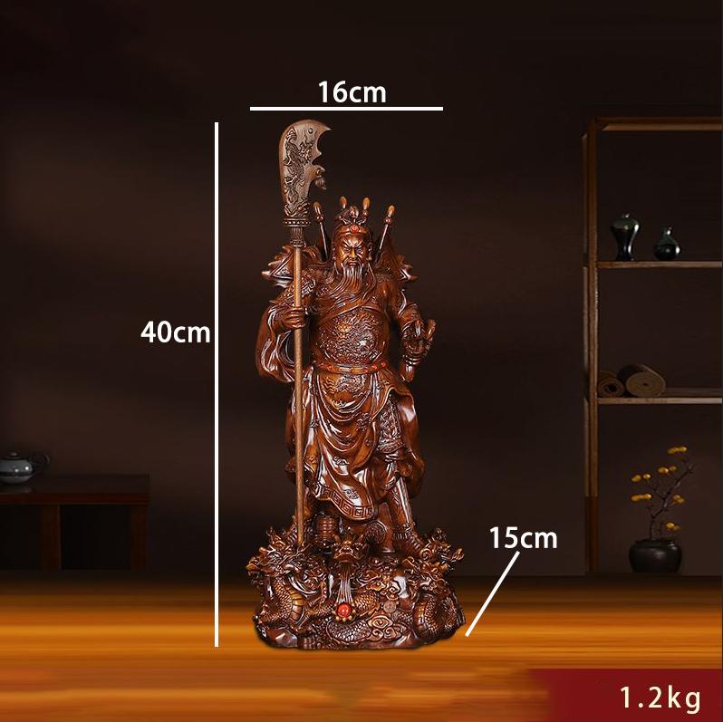 Fortune Guan Gong Sculpture Resin Ornaments Crafts Home Bookshelf Figurines Decoration Store Office Desk Statue Accessories Item