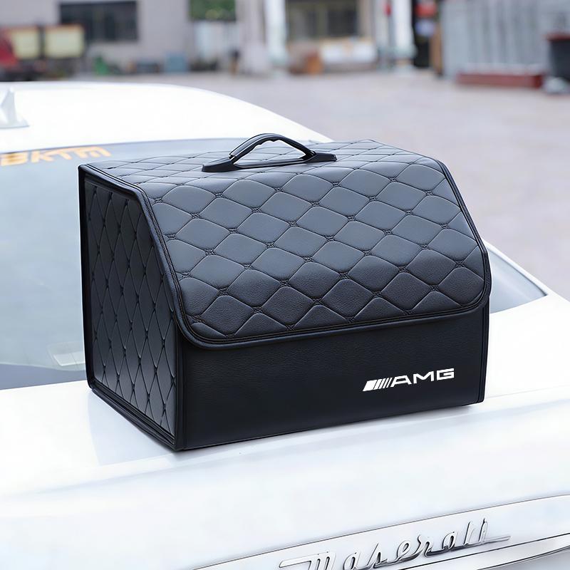 JVC5 Leather Foldable Car Storage Box Trunk Organizer Bag For Mercedes Benz AMG GLC W203 W206 W220 W205 W211 W212 W201 W210 W108 W168