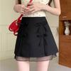 Private Fashion Short Skirt With Lace Patchwork High Waist For Plus Size Women