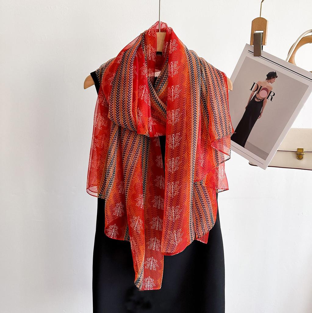 Summer Scarf Women Outdoor Sunscreen Shawl Soft Bandanna Foulard Female Floral Silk Shawl Lady High Quality Head Hijab Wrap