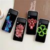 Чехол для телефона Asta Black Clover Neon Clear для Samsung Galaxy Z Flip 4, тонкий, прочный, из поликарбоната, для Galaxy Z Flip 3 5G