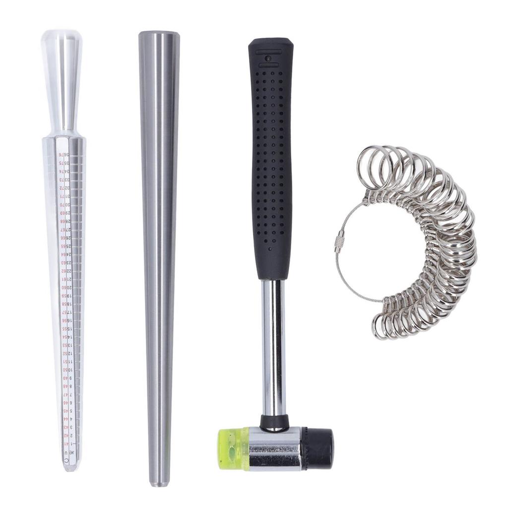 Кольцо оправки калибровочные кольца измерительный прибор резиновый молоток палка набор для изготовления ювелирных изделий