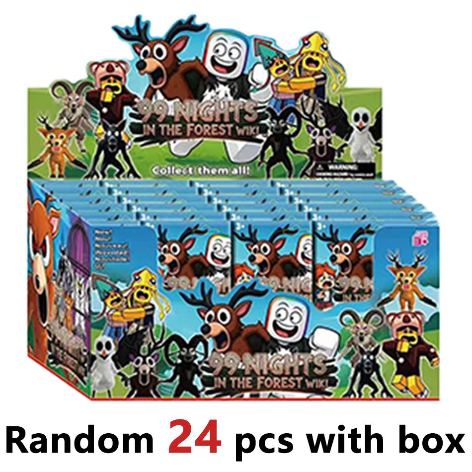 24 шт. 99 Ночей в Лесу Фигурки Животных Сова Олень Коза Модель Игрушка Кукла Хоррор Игры Фигурки Подарок для Детей