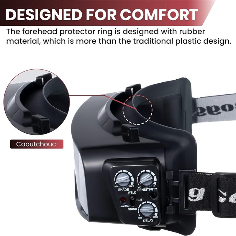 Сварочные очки с автозатемнением A20F, широкий диапазон затемнения 4/5-9/9-13, сварочные очки со сварочной маской и 10 сменными линзами