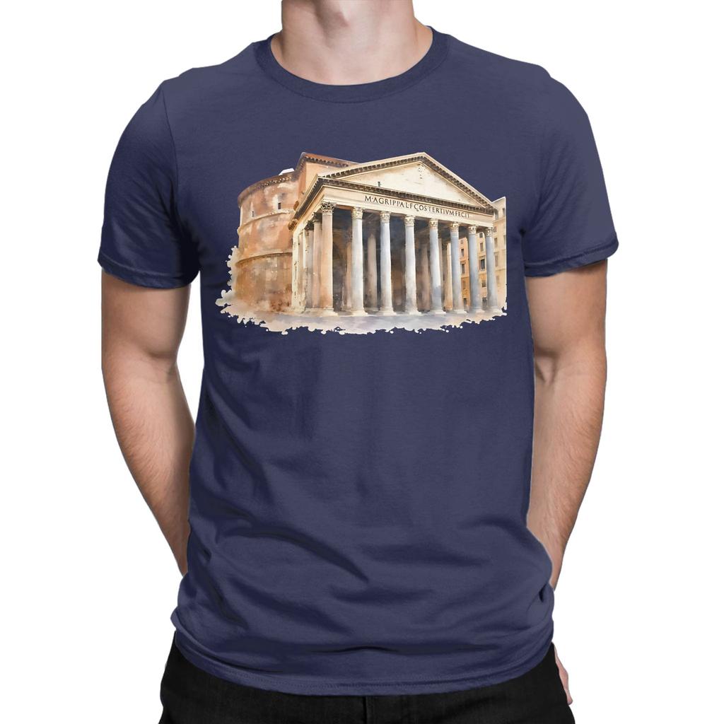Пантеон (Рим) Смешная футболка с принтом 100% хлопок Pantheon Tees Топы для унисекс