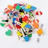 Loving 50PCS/Lot Party Decoration Heart Shape DIY Home Clothespins Wood Clips Clothes Pegs Photo Clip