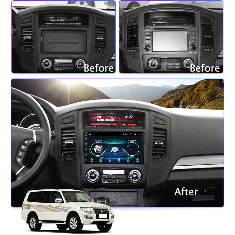 2Din для Mitsubishi Pajero 4 V80 V90 2006-2014 Android автомобильное стерео радио мультимедийный видеоплеер навигация GPS 1 + 16 ГБ