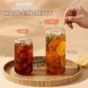 1-4pcs/set High Borosilicate Glass Water Cup 21.3oz Reusable Drinking Cups Ice Coffee Boba Bottle for Restaurant Travel Bottles