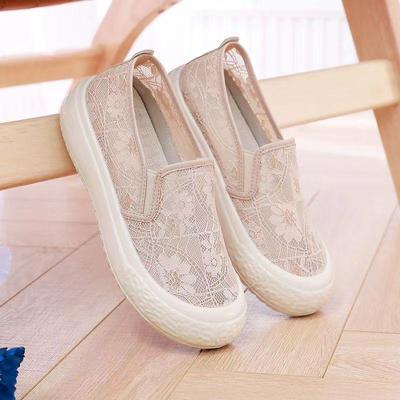 2024 Весна Женские Универсальные Сетчатые Слипоны Повседневные Дышащие Туфли на Мягкой Подошве для Мам
