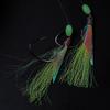 10Bags Shining Fish Skin Bait Sabiki Rigs with Hooks Sea Fishing Pink Yellow Green Flasher Bait Rigs With Barrel Swivel Herring