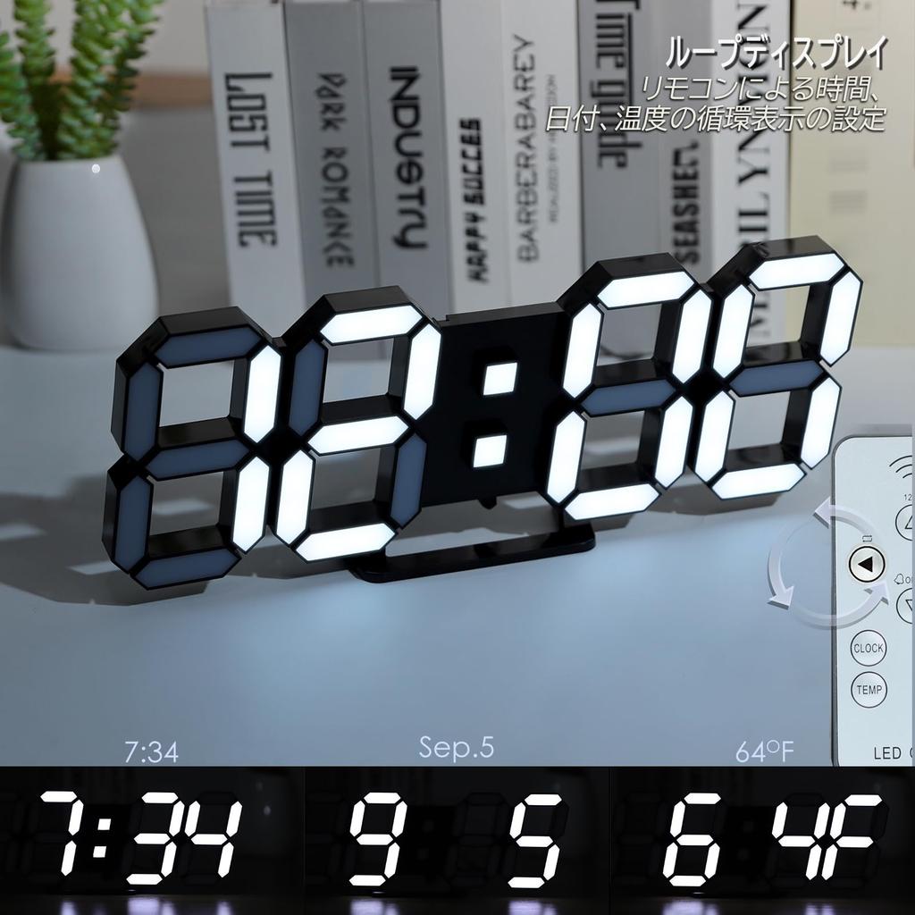 KOSUMOSU ACD-215B LED Wall Clock Black