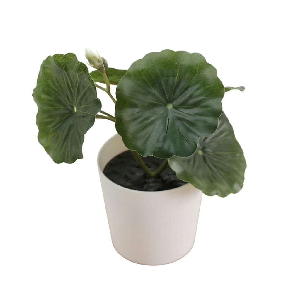 Green Green Plant Potted White Flowerpot Simulation Plant Potted Creative Desktop Ornament Gift