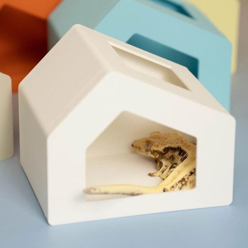 Укрытие для рептилий Съемное 3D-печать Магнитное Укрытие для террариума рептилий Геккон-барабанщик Домики для ящериц Среда обитания рептилий