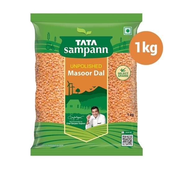 TATA Sampann Нешлифованный Масур Дал (Трещина), 1кг