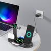 15W 4 In 1 Wireless Charger Dock for iPhone Samsung AirPods iWatch Stand Fast Charging Station BXD-07A