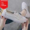Women's Genuine Leather White Flats - 2025 Spring Korean Style, Versatile Breathable Shallow Mouth Shoes