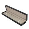 Black PU Leather Rectangle Storage Showcase for Necklace Chain Watch Box