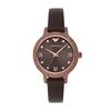 Emporio Armani Three-Hand Brown Leather Watch