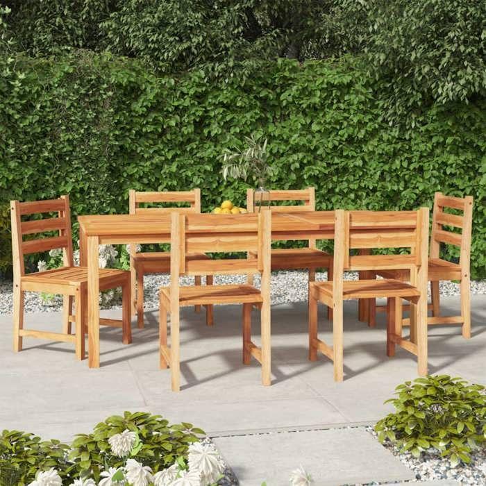 VidaXL 7-piece Garden Dining Set Solid Teak Wood, Garden Furniture, Outdoor Furniture 3157191