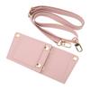 Water Bottle Holder PU Leather Insulation Portable Universal Fit Straw Cup Carrier for Travel Gym Pink