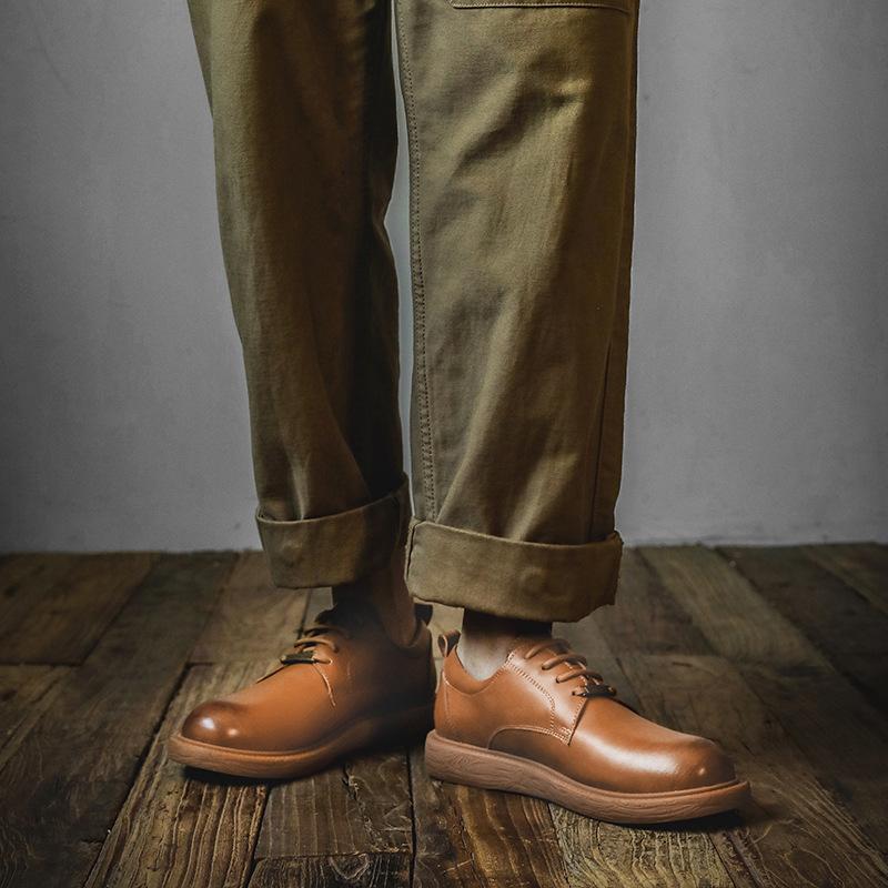 Новые британские винтажные мужские оксфордские повседневные туфли, высококачественные туфли на платформе, мужские дизайнерские кожаные туфли, модные кроссовки
