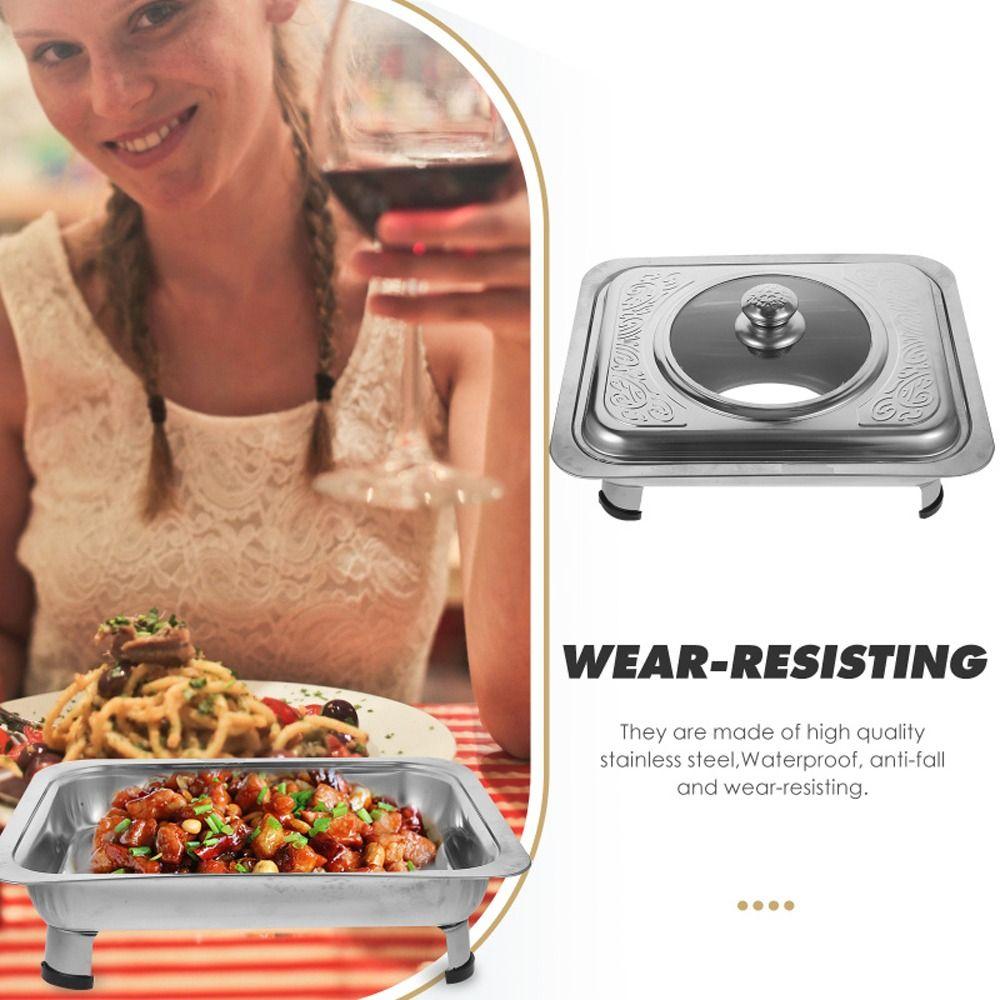 Stainless Steel Chafing Dish Food Tray Practical Catering Warming Trays Metal Pot Pans Dining