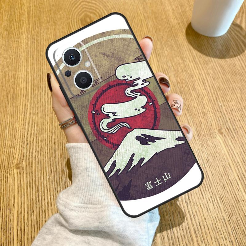 Японское искусство Гора Фудзи Funda Для OPPO Reno 13 F 14F 12F 11F 8T 7 8 Lite 10 11 12 14 OPPO Find X5 X6 X8 X9 Pro Чехол