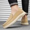 New Fashion Suede Leather Casual Shoes Soft Sole Comfortable Driving Outdoor Hiking Shoes Men's Luxury Brand Round Head Loafers