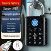 Graffiti Smart Fingerprint Bluetooth Padlock - Remote, Password/Unlock, Outdoor Waterproof, Anti-theft.