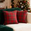 Рождественская клетчатая наволочка Рождественская елка Наволочка со скрытой молнией Клетчатая наволочка для праздничного домашнего декора в стиле фермерского дома