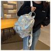 Backpack Fashion Lingge Embroidered Thread Backpack Girl Shopping Korean Style Simple Versatile Cotton Suit Bag