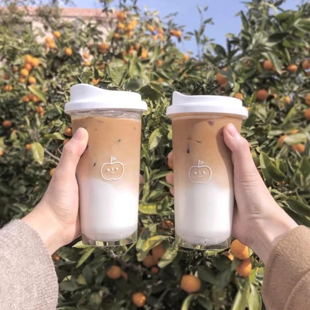 Transparent Water Cups 355ml/473ml Drinking Bottle Portable Water Bottle For Juice Milk Tea Coffee