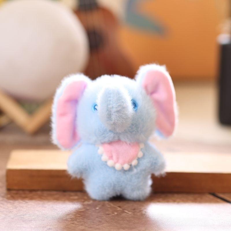 Soft Cute Plush Scarf Elephant Keychain Stuffed Animal Gift For Teens Kids Girls