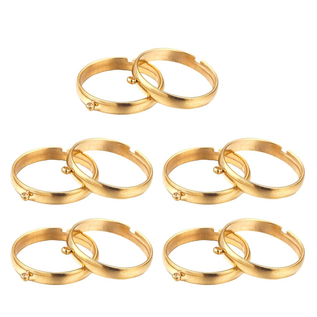 10 шт. Основы колец из нержавеющей стали Открытые регулируемые кольца для пальцев Заготовки для изготовления украшений своими руками для мастеров Подарок ручной работы
